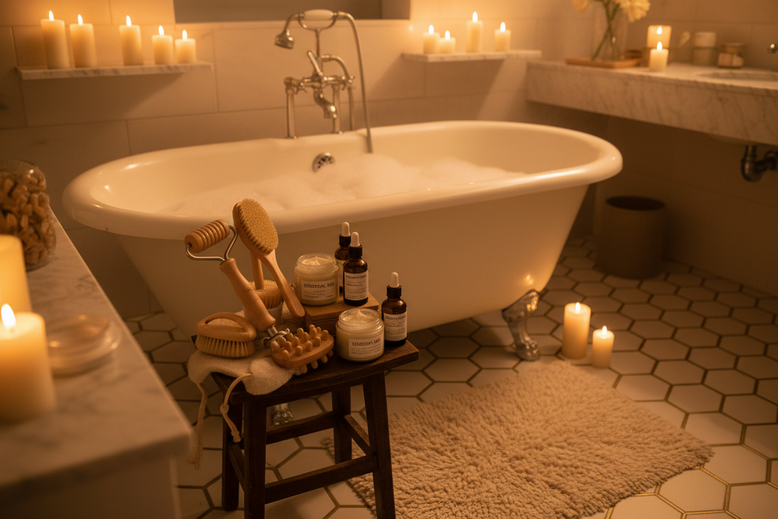 Creating a Relaxing Evening Ritual With Bath Massage Tools & Equipment, Body Care, and Bathroom Bath Rugs