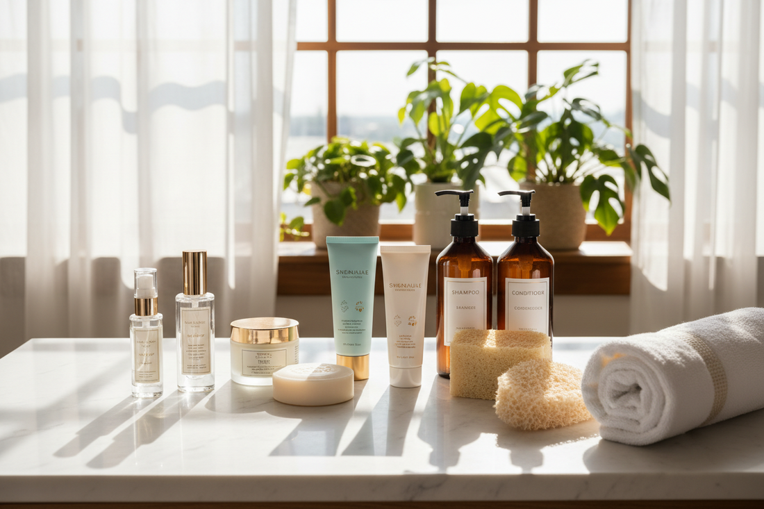 Healthy Morning Routines Built Around Skin Care & Sunscreens, Shampoo & Conditioner, and Bathing Essentials