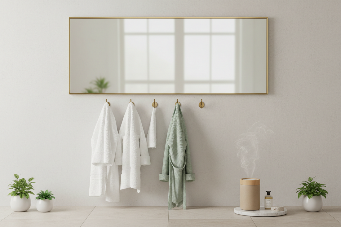 Mirror-Ready Bathroom Refresh: Combining Mirrors, Bathroom Storage Hooks, and Bathroom Air Fresheners for a Cleaner Daily Routine