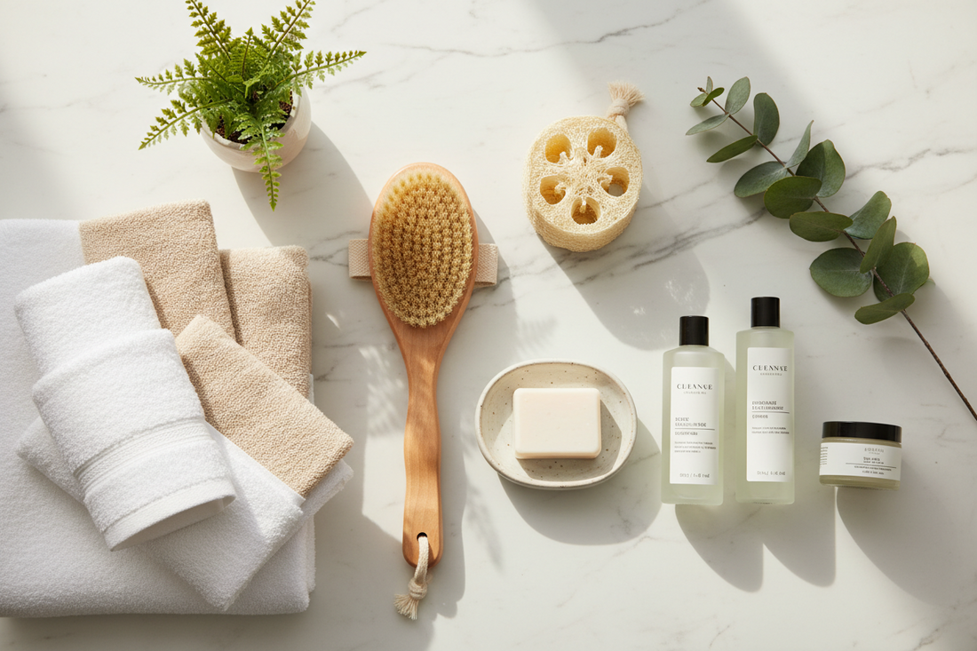 The Perfect Daily Refresh Using Bathing Accessories, Face Care, and Bathroom Linen Sets