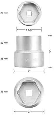 OEMTOOLS 25421 32mm and 36mm Double Female Oil Filter Socket, 3/8 Inch Drive - Image 2