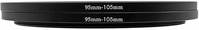 Metal Step Up Ring, 95mm to 105mm 95-105mm Step Rings 2 Pieces Step-Up Lens by LingoFoto