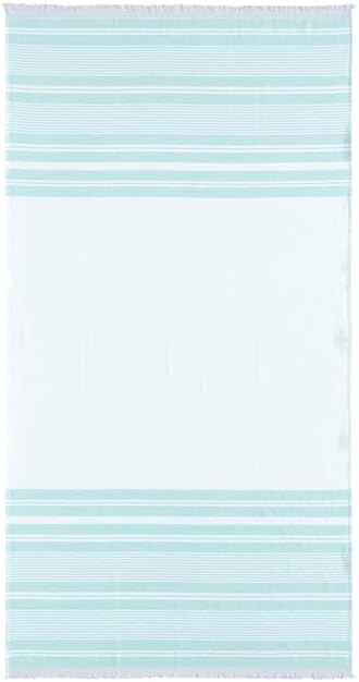 Maisonette Turkish Beach & Bath Towels - 2 Pack (36"x71"), Quick-Dry Cotton Peshtemal for Bath, Beach, Travel, Absorbent, Lightweight, Bathroom, Hammam, and Spa Towels with Eyelash Fringe, Green