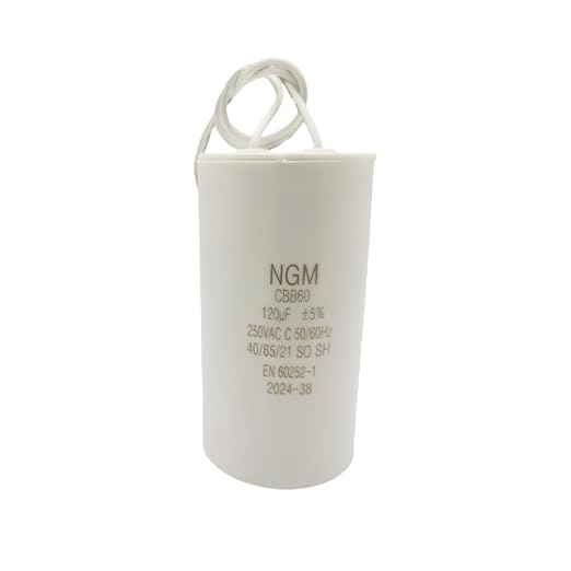 120UF MFD CBB60 Motor Run Capacitor 250VAC Volts Round Cylinder 2 Wires by Resilora