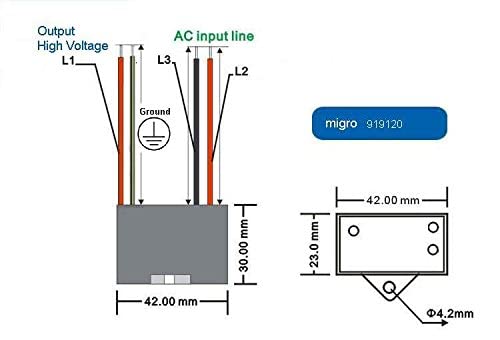 120V Negative ION Generator High Voltage ionizer 7.5Kv Module - Image 3