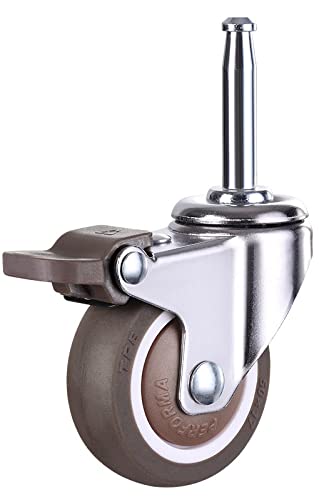 2 Inch Rubber Caster Wheel Set of 4（with Brake） - Image 3