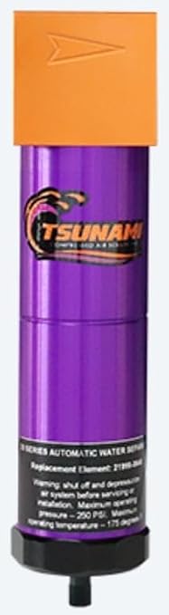 20 CFM, Tsunami 1/4" NPT Industrial Water Separator Particulate Filter by Unknown