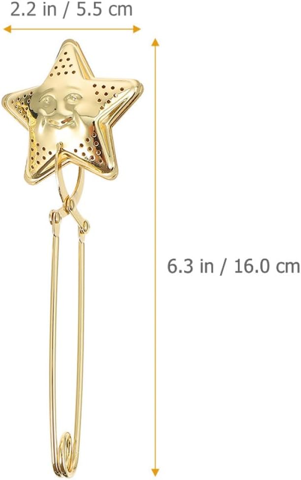 Luxshiny Stainless Steel Tea Infuser Strainer Clamp Design Convenient Portable - Image 2