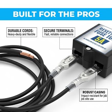 Fuse Tester for HVAC Systems, 3 Amp & 5 Amp Resettable Fuse Breakers, UL Rated - Image 4