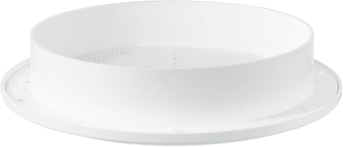 White 6" Inch Round Ventilation Grille - Image 6