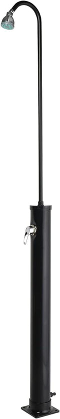 VINGLI Solar Heated Shower,2-Section with Shower Head，for Outdoor Backyard Poolside Beach Pool Spa,Black (2.3 Gallon)