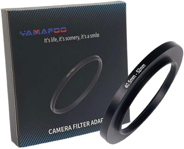 YAMAFOO 40.5mm to 52mm Step-Up Ring/Step Down Rings Filter Adapter by YAMAFOO