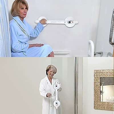 19inch Suction Shower Grab Bar, Portable Shower Handle Bar Suction Grip Bar Bathtub Handle with Strong Hold Suction Cup Fitting and Rapid Release for Bathroom(Max Capacity :300lb