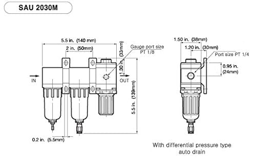 PneumaticPlus SAU2030M-N02DG Mini Three Stage Air Drying System, 1/4" NPT - Image 4