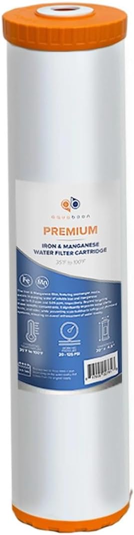 Aquaboon 20 x 4.5 Iron & Manganese Water Filter Cartridge – Reduces Iron & by Aquaboon