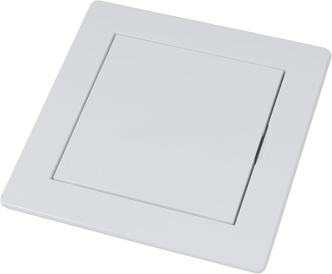 Vent Systems White ABS Plastic - Access Panel 4 x 4 Inch - Pack of 2 - Access Door for Drywall, Wall and Ceiling Electrical and Plumbing Service Wall Hole Cover - Exterior Dimensions 5.3x5.3 Inch