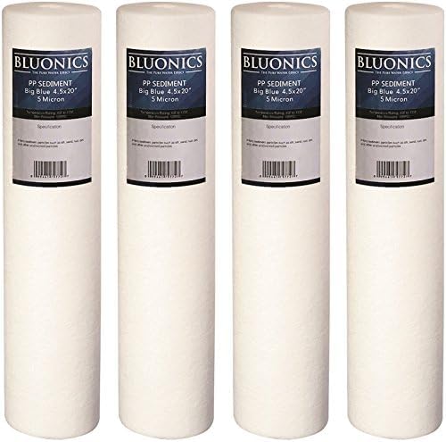 Bluonics Sediment Replacement Water Filters 4pcs 4.5" x 20" Whole House - Image 2