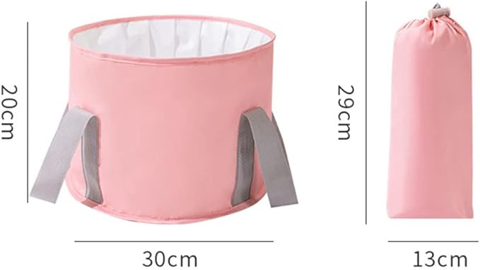 VALINK Collapsible Foot Bath Basin for Soaking Feet, Portable Foot Bath Tub Bag with Handles,travel washbasin for Travel Camping