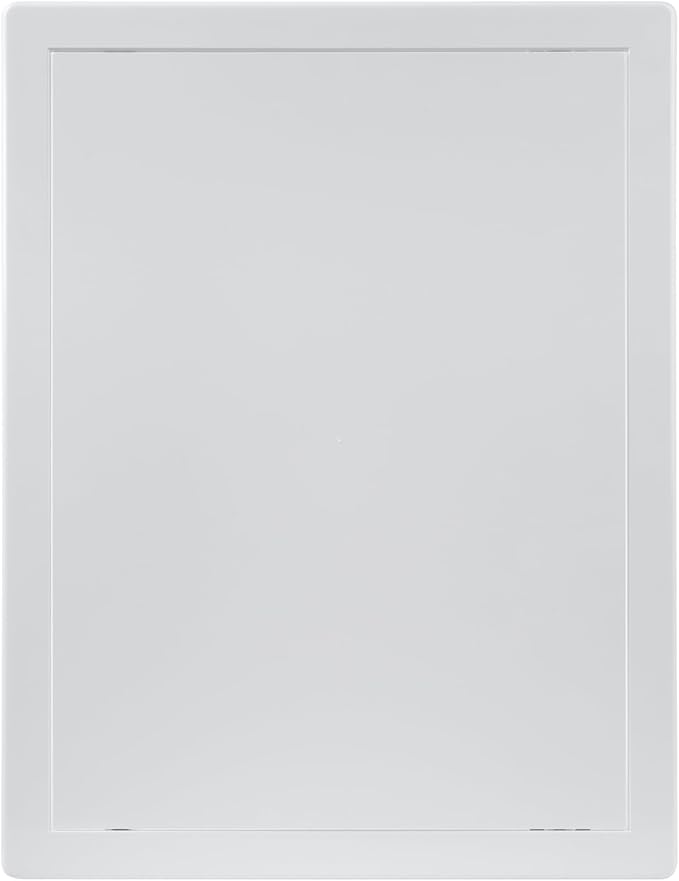 Vent Systems White ABS Plastic Access Panel 12 x 16 Inch (Opening) - Access Door for Drywall, Wall, Ceiling - Electrical, Plumbing Service Wall Hole Cover - Inspection Door - 12.7 x 16.6 Inch (Outer)