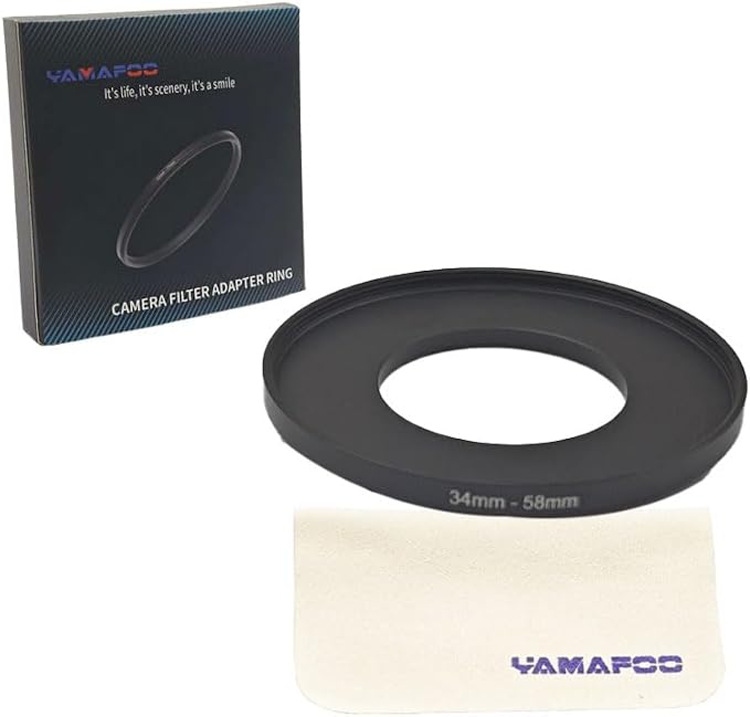 YAMAFOO 34mm to 58mm Step-Up Ring/Step Down Rings Filter Adapter - Image 2