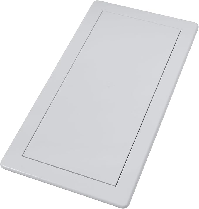 Vent Systems White ABS Plastic Access Panel 6 x 12 Inch (Opening) - Access Door for Drywall, Wall, Ceiling - Electrical, Plumbing Service Wall Hole Cover - Inspection Door - 6.6 x 12.6 Inch (Outer)