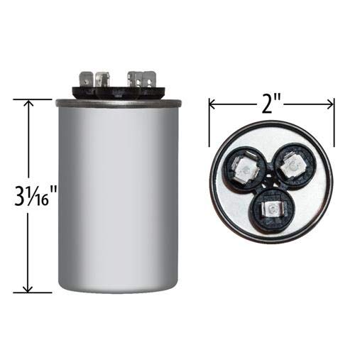 30 + 5 x 370 or 440 VAC Round Dual Run Capacitor by # 12781 - Image 4