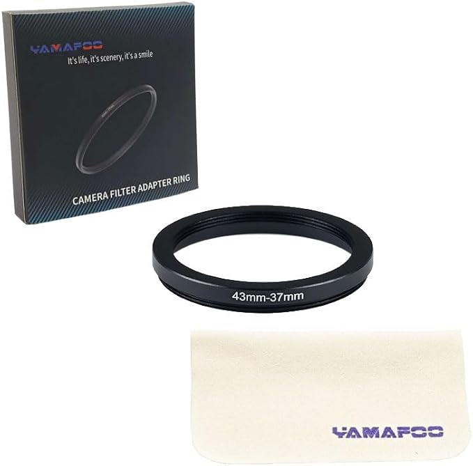 YAMAFOO 43mm to 37mm Step-Up Ring/Step Down Rings Filter Adapter - Image 2