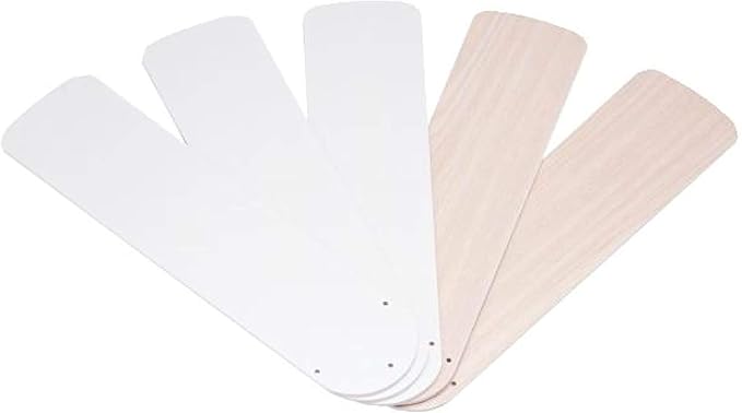 Ciata 52-Inch White/Bleached Oak Ceiling Fan Replacement Fan Blades-5 Pack by Ciata