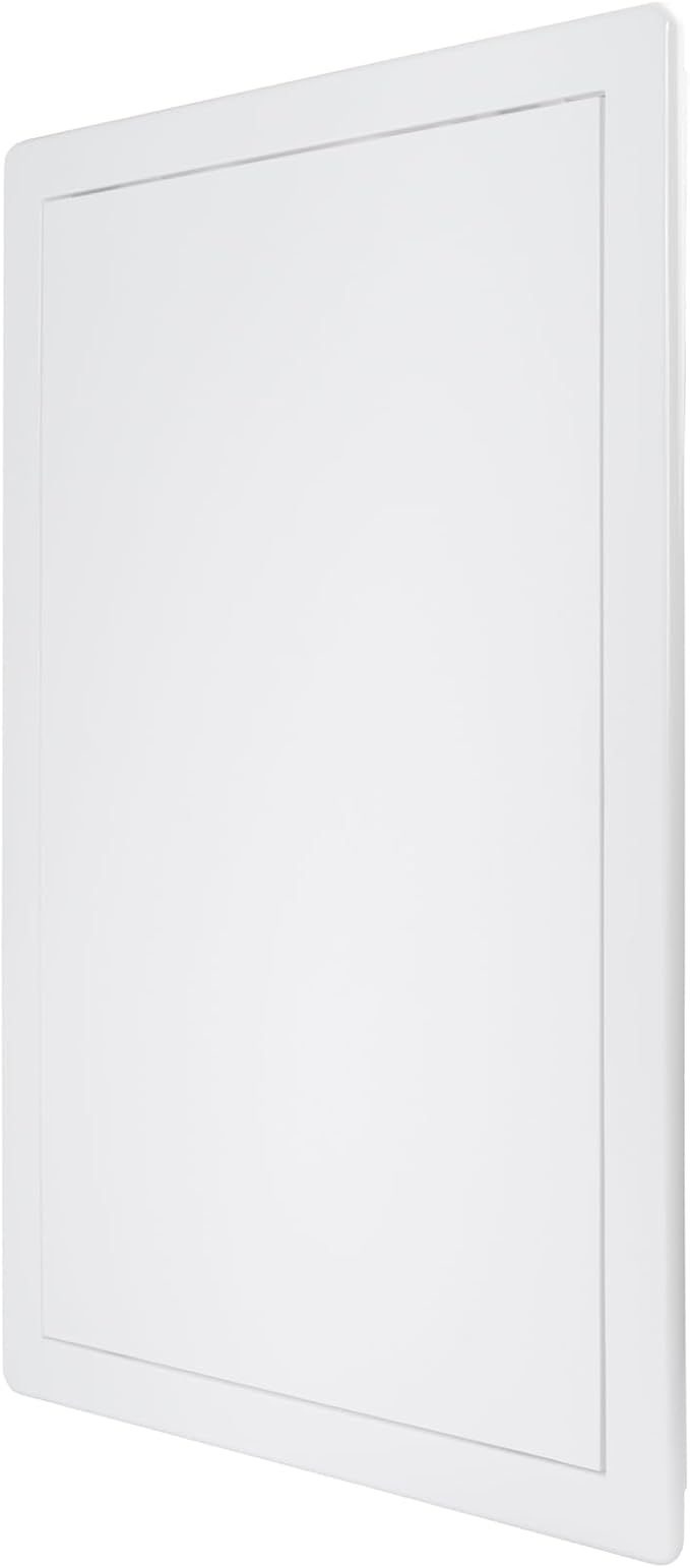 Vent Systems White ABS Plastic Access Panel 10 x 16 Inch (Opening) - Pack of 2 Access Door for Drywall, Wall, Ceiling - Electrical, Plumbing Service Inspection Door 11 x 16.5 Inch (Outer)