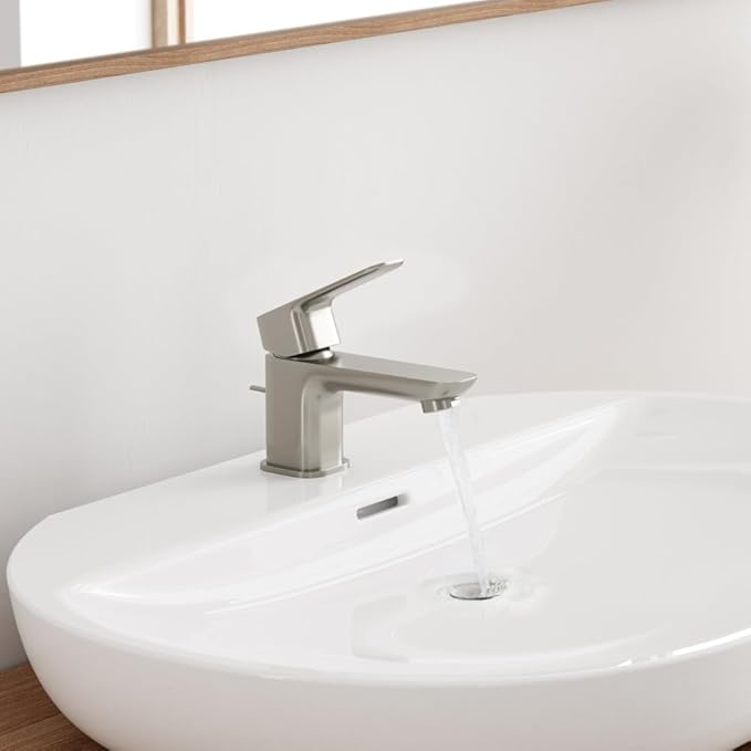 Grohe 101897EN00 Cubeo Single Hole Single Handle XS-Size Bathroom Faucet, 1.2 GPM, Brushed Nickel