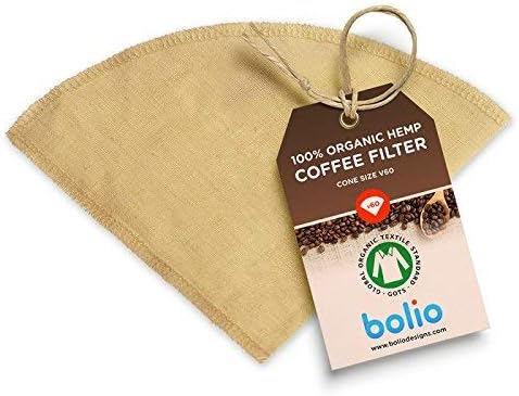 Organic Hemp Reusable Coffee Filter by Bolio