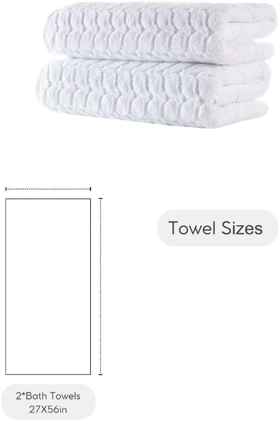 BAGNO MILANO Turkish Bath Towels, Soft Plush Jacquard Luxury Bath Towels, Quick Dry Towel Set (Royal Green, 2 pcs Bath Towel Set)