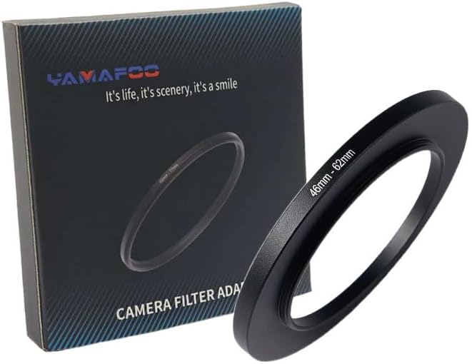 YAMAFOO 46mm to 62mm Step-Up Ring/Step Down Rings Filter Adapter by YAMAFOO