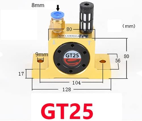 GT25 Industrial Turbine Vibrators, G 1/4" Pneumatic Compressed Air Power - Image 2