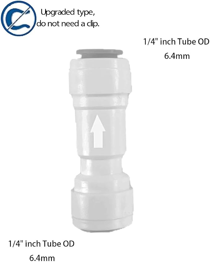 NSF 1/4" One Way Check Valve for Water Line 1/4" Reverse Osmosis Water Filter - Image 2