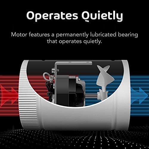iPower Inline Booster Duct Fan 4" HVAC Exhaust Ventilation Blower - Image 4