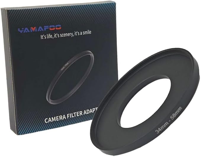 YAMAFOO 34mm to 58mm Step-Up Ring/Step Down Rings Filter Adapter by YAMAFOO