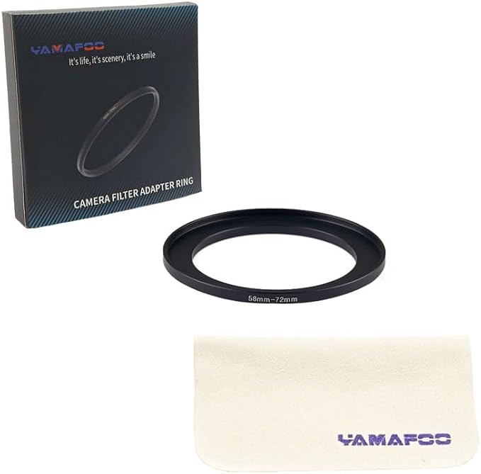 YAMAFOO 58mm to 72mm Step-Up Ring/Step Down Rings Filter Adapter - Image 2