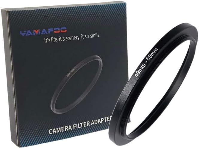 YAMAFOO 49mm to 55mm Step-Up Ring/Step Down Rings Filter Adapter by YAMAFOO