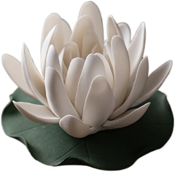 Ceramic Handicraft Stick Incense Burners Simulation Lotus Incense Holder by FIYOEO