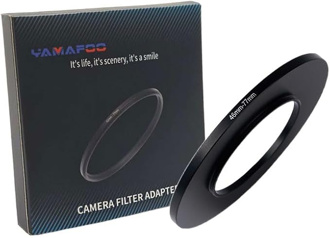YAMAFOO 46mm to 77mm Step-Up Ring/Step Down Rings Filter Adapter by YAMAFOO