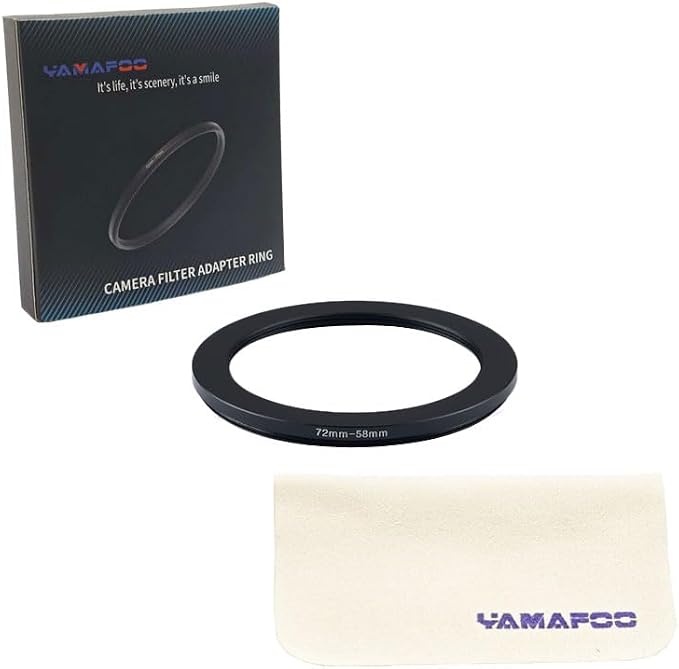 YAMAFOO 72mm to 58mm Step-Up Ring/Step Down Rings Filter Adapter - Image 2