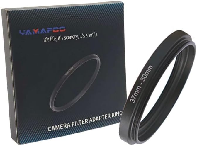 YAMAFOO 37mm to 30mm Step-Up Ring/Step Down Rings Filter Adapter by YAMAFOO