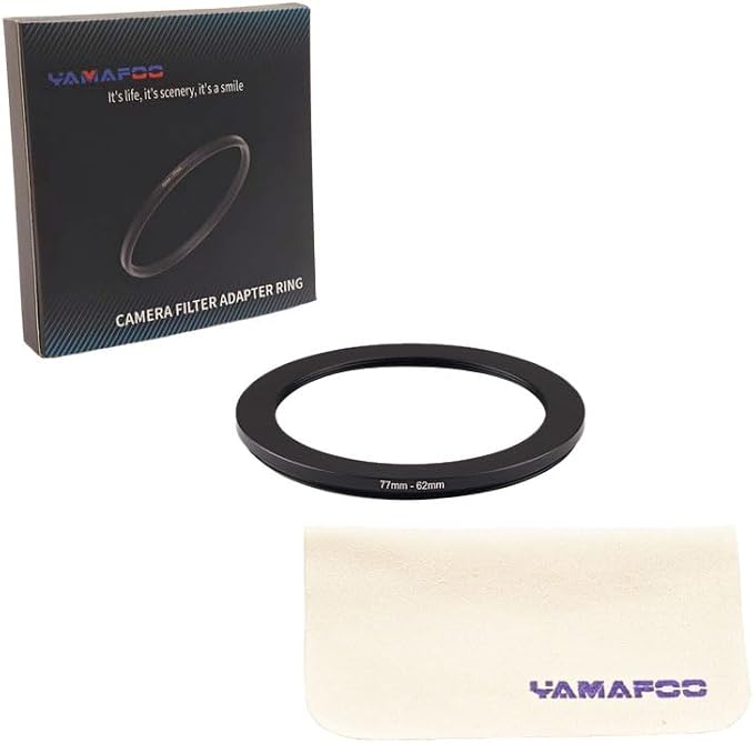 YAMAFOO 77mm to 62mm Step-Up Ring/Step Down Rings Filter Adapter - Image 2