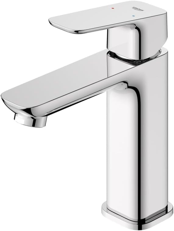 Grohe 1019200000 Cubeo Single Hole Single Handle M-Size Bathroom Faucet, 1.2 GPM, Starlight Chrome