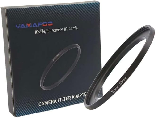 YAMAFOO 52mm to 62mm Step-Up Ring/Step Down Rings Filter Adapter by YAMAFOO