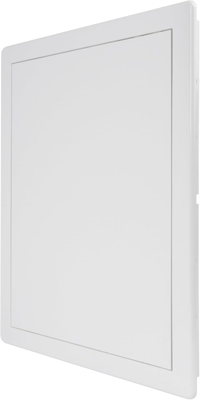 Vent Systems White ABS Plastic Access Panel 10 x 13 Inch (Opening) - Pack of 2 Access Door for Drywall, Wall, Ceiling - Electrical, Plumbing Service nspection Door - 11 x 13.7 Inch (Outer)