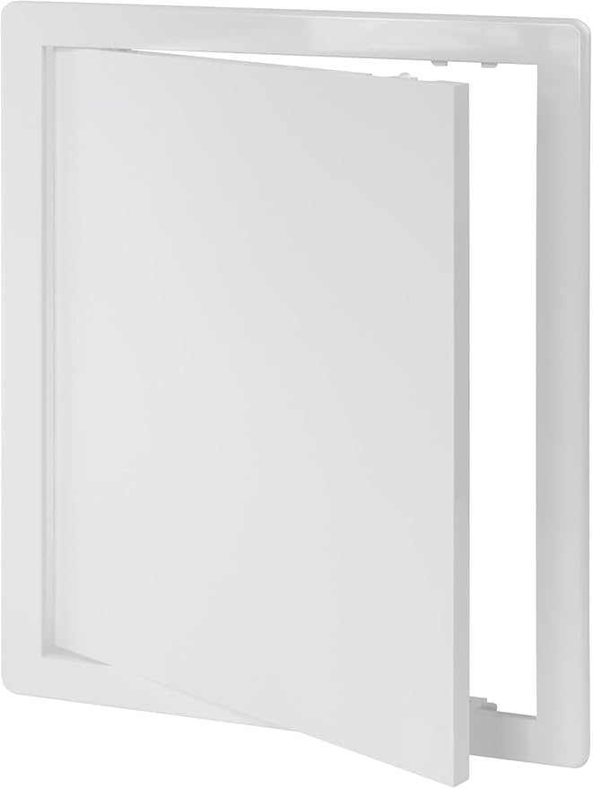 Vent Systems White ABS Plastic Access Panel 10 x 13 Inch (Opening) - Access Door for Drywall, Wall, Ceiling - Electrical, Plumbing Service Wall Hole Cover - Inspection Door - 11 x 13.7 Inch (Outer)
