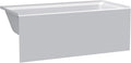 Fine Fixtures Acrylic, Fiberglass Alcove Soaking Bathtub with Integral Apron Front in Glossy White - Left Hand Drain, 66" x 36"