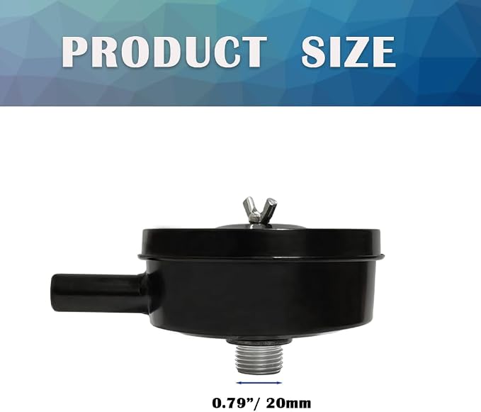 1/2" PT 20mm Thread Air Compressor Silencer Intake Noise Muffler Air - Image 2